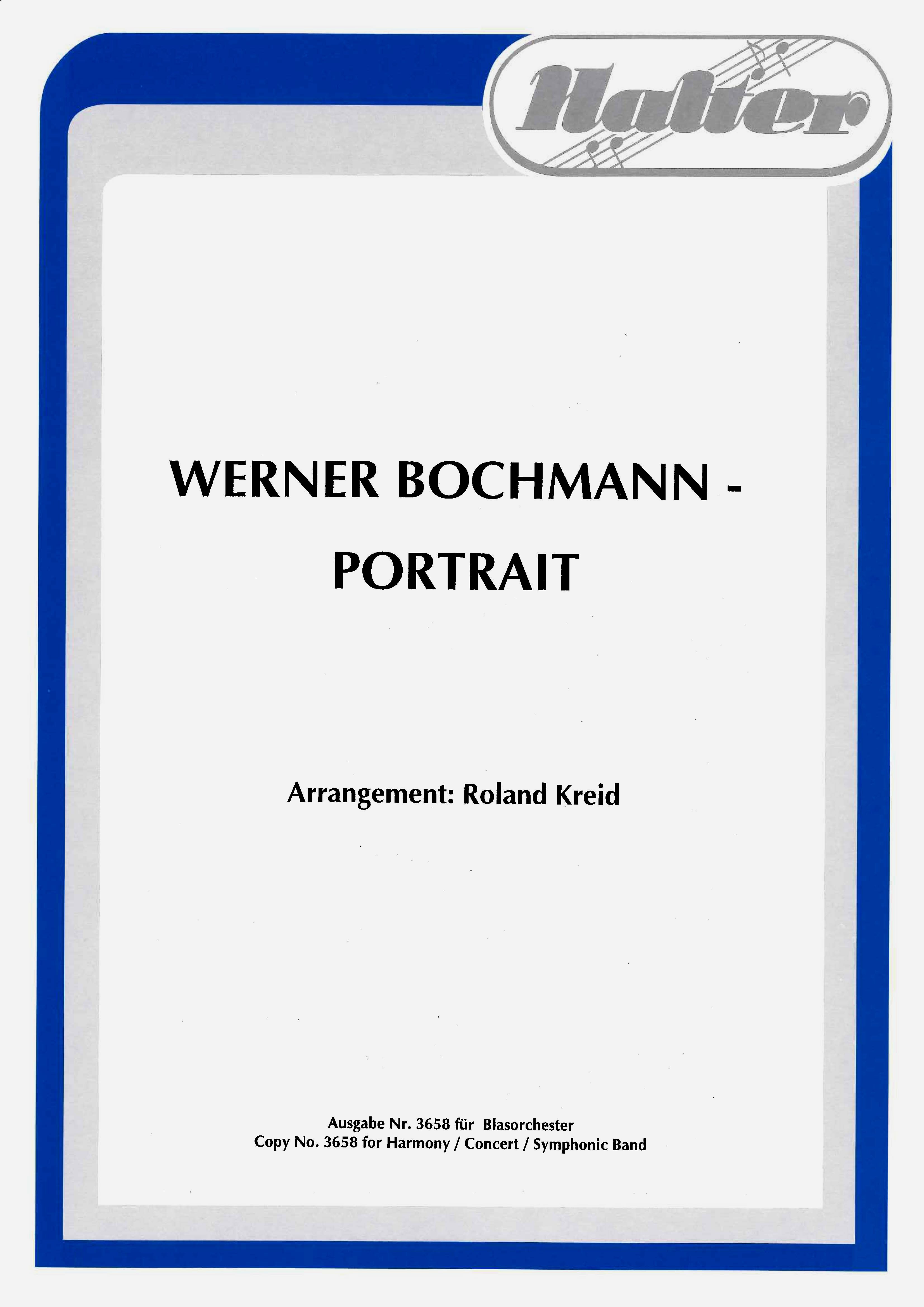 Musiknoten Werner Bochmann Portrait, Kreid