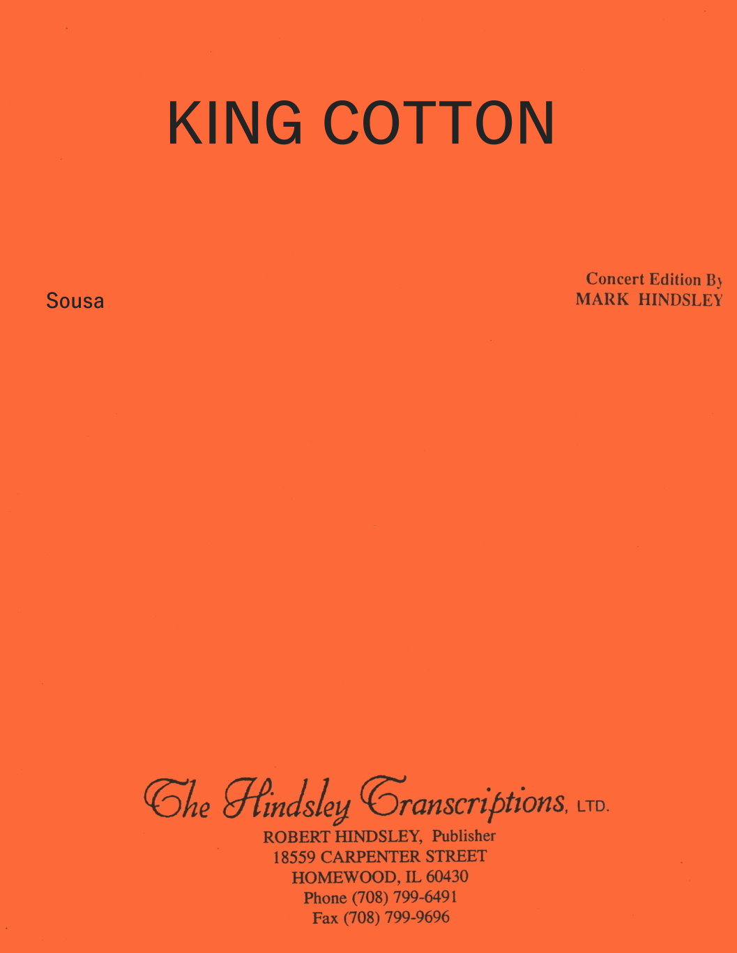 Musiknoten King Cotton, Sousa/Hindsley
