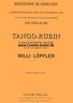 Musiknoten Tango Rubin, Concertante Skizze, Willi Löffler