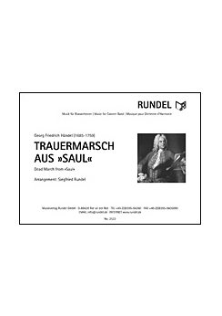 Musiknoten Trauermarsch aus ''Saul'', Händel/Rundel