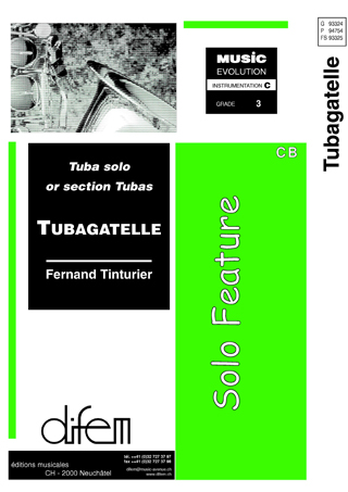 Musiknoten Tubagatelle, Tinturier