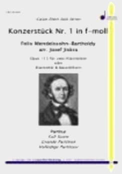 Musiknoten Konzertstück Nr. 1 in f-moll Opus 113 für zwei Klarinetten, Mendelssohn/Josef Jiskra