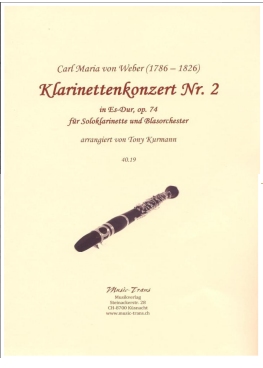 Musiknoten Klarinettenkonzert Nr. 2 in Es-Dur, Op. 74, Weber Carl Maria von/Kurmann Tony