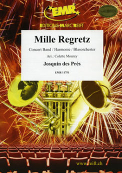 Musiknoten Mille Regretz, Josquin Des Pres