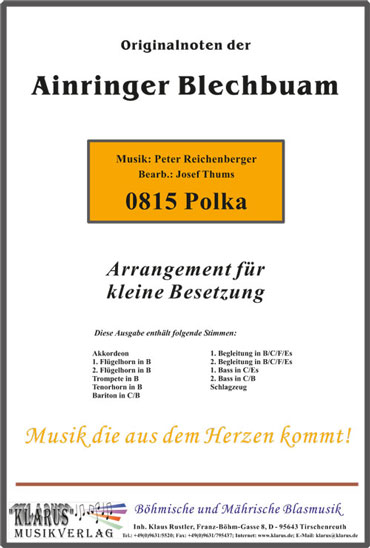 Musiknoten 0815 Polka, P. Reichenberger/J. Thums