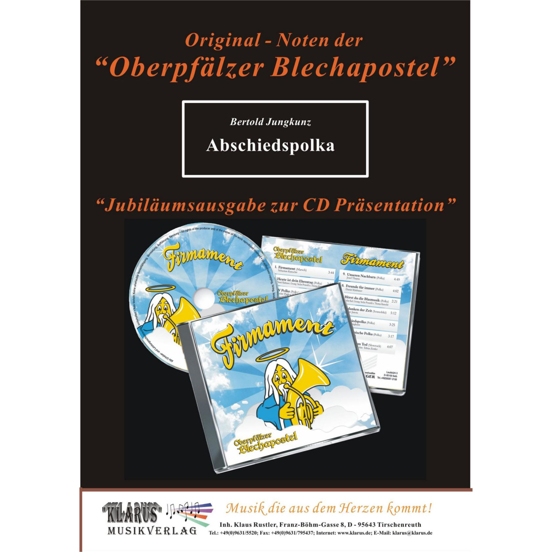 Musiknoten Abschiedspolka, Berthold Jungkunz