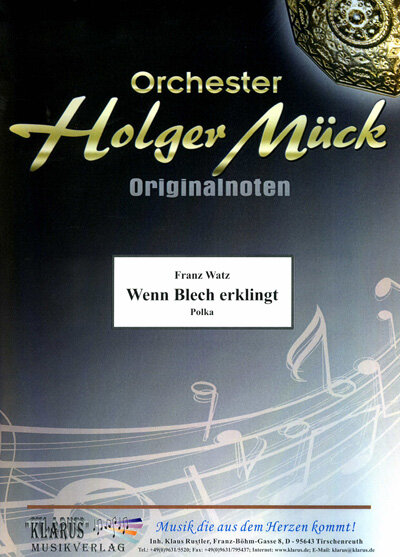 Musiknoten Wenn Blech erklingt, Franz Watz