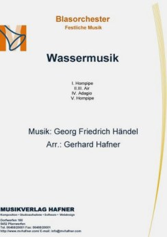 Musiknoten Wassermusik, Georg Friedrich Händel /Gerhard Hafner