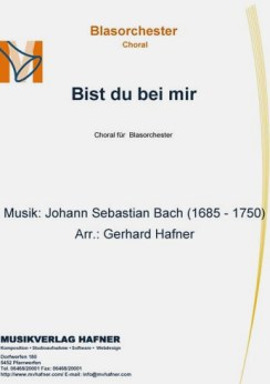 Musiknoten Bist du bei mir, Johann Sebastian Bach (1685 - 1750) /Gerhard Hafner