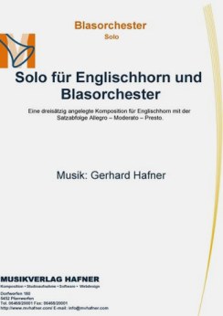 Musiknoten Solo für Englischhorn und Blasorchester, Gerhard Hafner