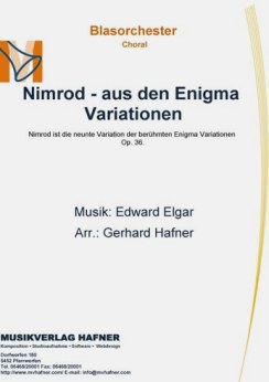 Musiknoten Nimrod - aus den Enigma Variationen, Edward Elgar /Gerhard Hafner