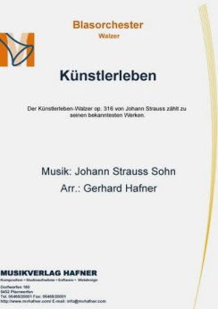 Musiknoten Künstlerleben, Johann Strauss Sohn /Gerhard Hafner