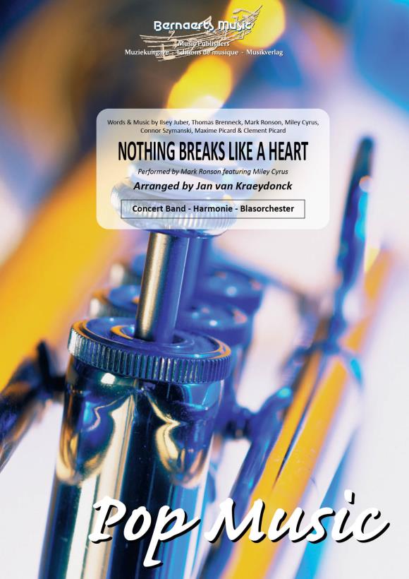Musiknoten Nothing Breaks Like A Heart, Mark Ronson/ Jan van Kraeydonck