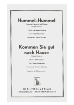 Musiknoten Hummel-Hummel mit Humor, Couplet-Foxtrot, Krome/Woitschach
