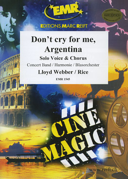 Musiknoten Don't Cry For Me Argentina, Webber/Norman Tailor mit Chor