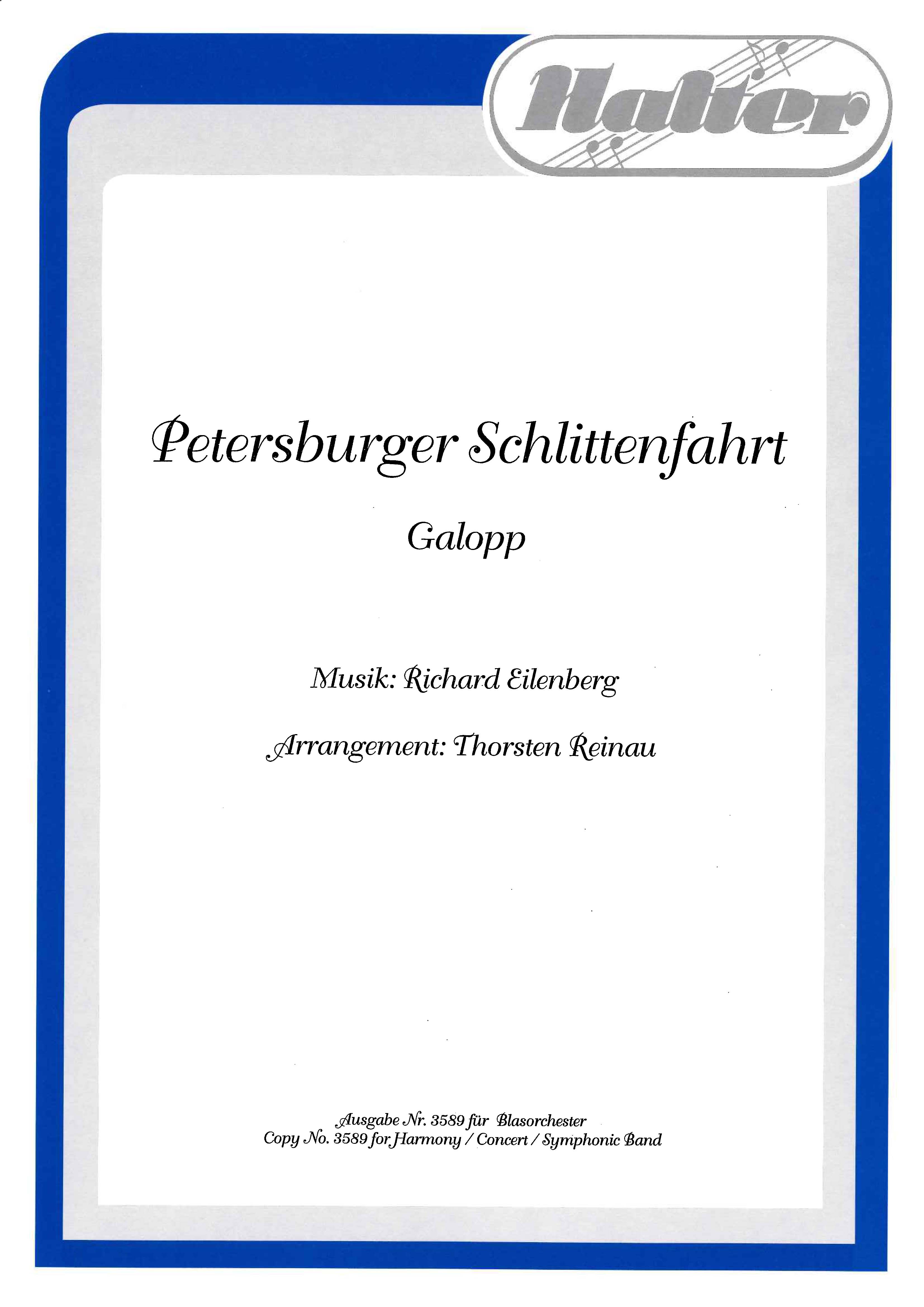 Musiknoten Petersburger Schlittenfahrt, Eilenberg/Reinau