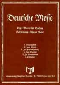 Musiknoten Deutsche Messe, Kade
