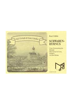 Musiknoten Schwabenhymnus, Gäble