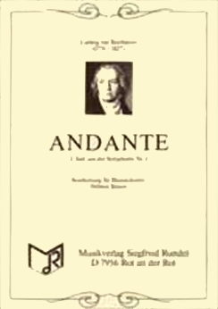 Musiknoten Andante, Beethoven/Bräuer