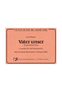 Musiknoten Vater Unser, Willems/Löffler