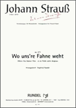 Musiknoten Wo uns're Fahne weht, Strauss/Rundel