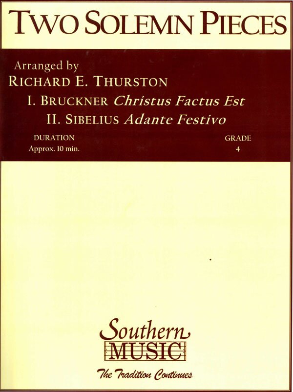 Musiknoten Two Solemn Pieces, Brucker & Sibelius, Thurston