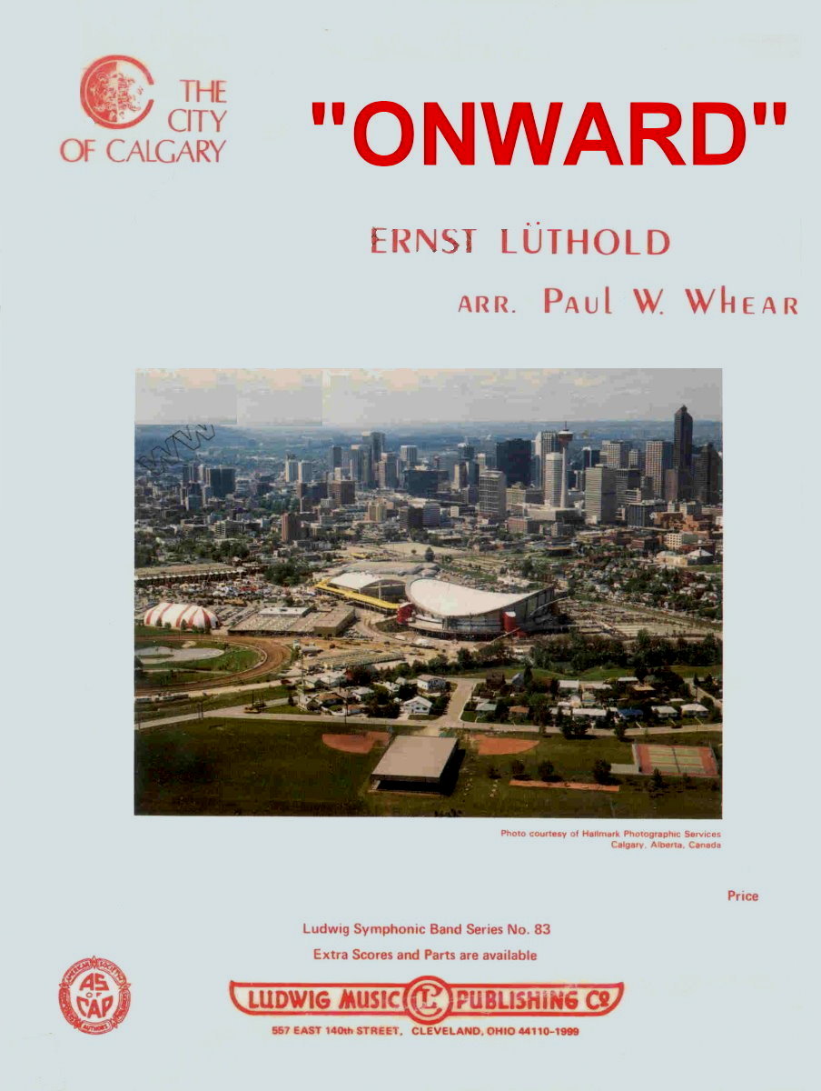 Musiknoten 	Onward (Aufwärts)!, Ernst Lüthold/Paul W. Whear