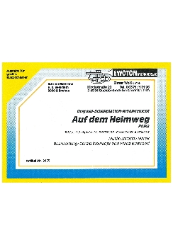 Musiknoten Auf dem Heimweg, Marek/Bummerl