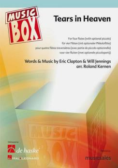 Musiknoten Tears in the Heaven, 4 Flöten (opt. Pikkolo), Clapton & Jennings, Kernen