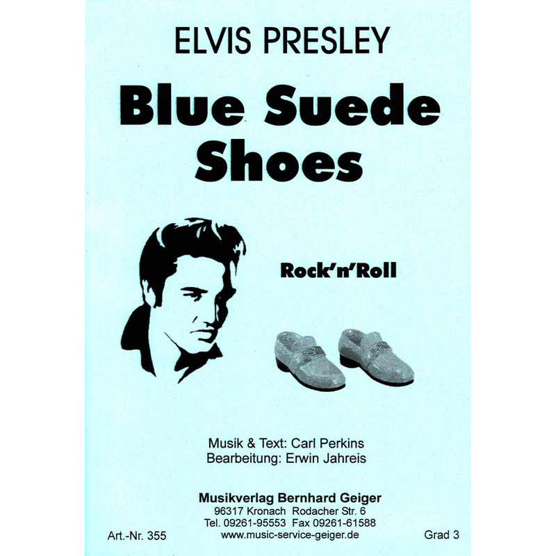 Musiknoten Blue Suede Shoes - Elvis, Erwin Jahreis