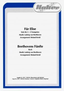 Musiknoten Beethovens Fünfte, Kreid
