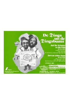 Musiknoten Auf ihr Brieder in die Palz/Servus aldes Haus, Hurry/Herrmannsdörfer