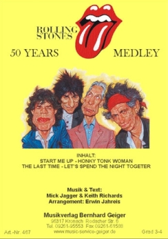 Musiknoten Rolling Stones - 50 Years Medley, Mick Jagger/Keith Richards/Erwin Jahreis