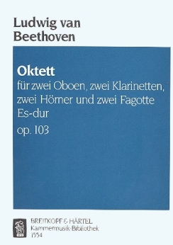 Musiknoten Oktett Es-Dur opus 103, Ludwig van Beethoven