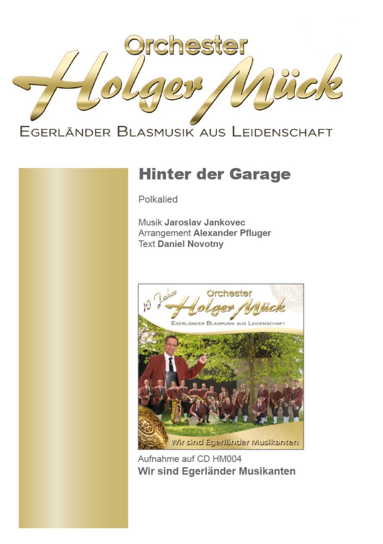 Musiknoten Hinter der Garage, Jaroslav Jankovec/Alexander Pfluger