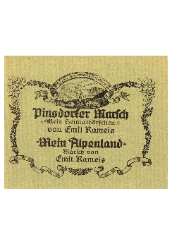 Musiknoten Pinsdorfer Marsch, Emil Rameis