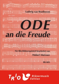 Musiknoten Ode an die Freude, Ludwig van Beethoven/Hubert Meixner