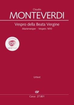 Musiknoten Vespro della Beata Vergine - Marienvesper, Claudio Monteverdi