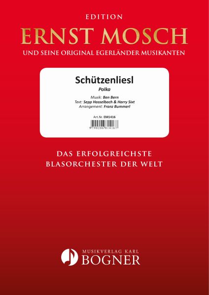 Musiknoten Schützenliesl, Franz Bummerl