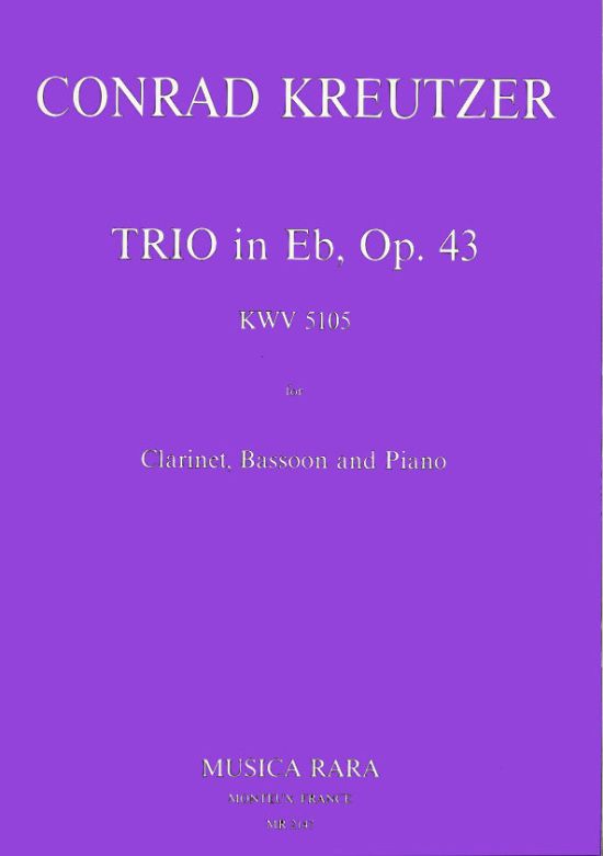 Musiknoten Trio in Eb, Op. 43, Conrad Kreutzer