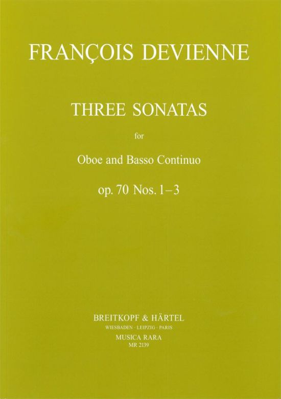 Musiknoten Three Sonatas Op. 70 Nr. 1 - 3, Francoise Devienne Band 1