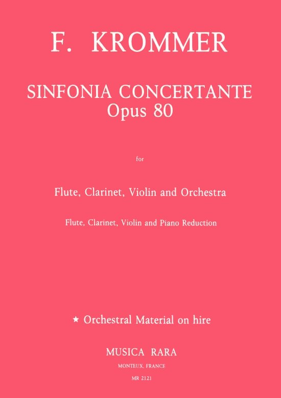 Musiknoten Sinfonia Concertante Op. 80, F. Krommer