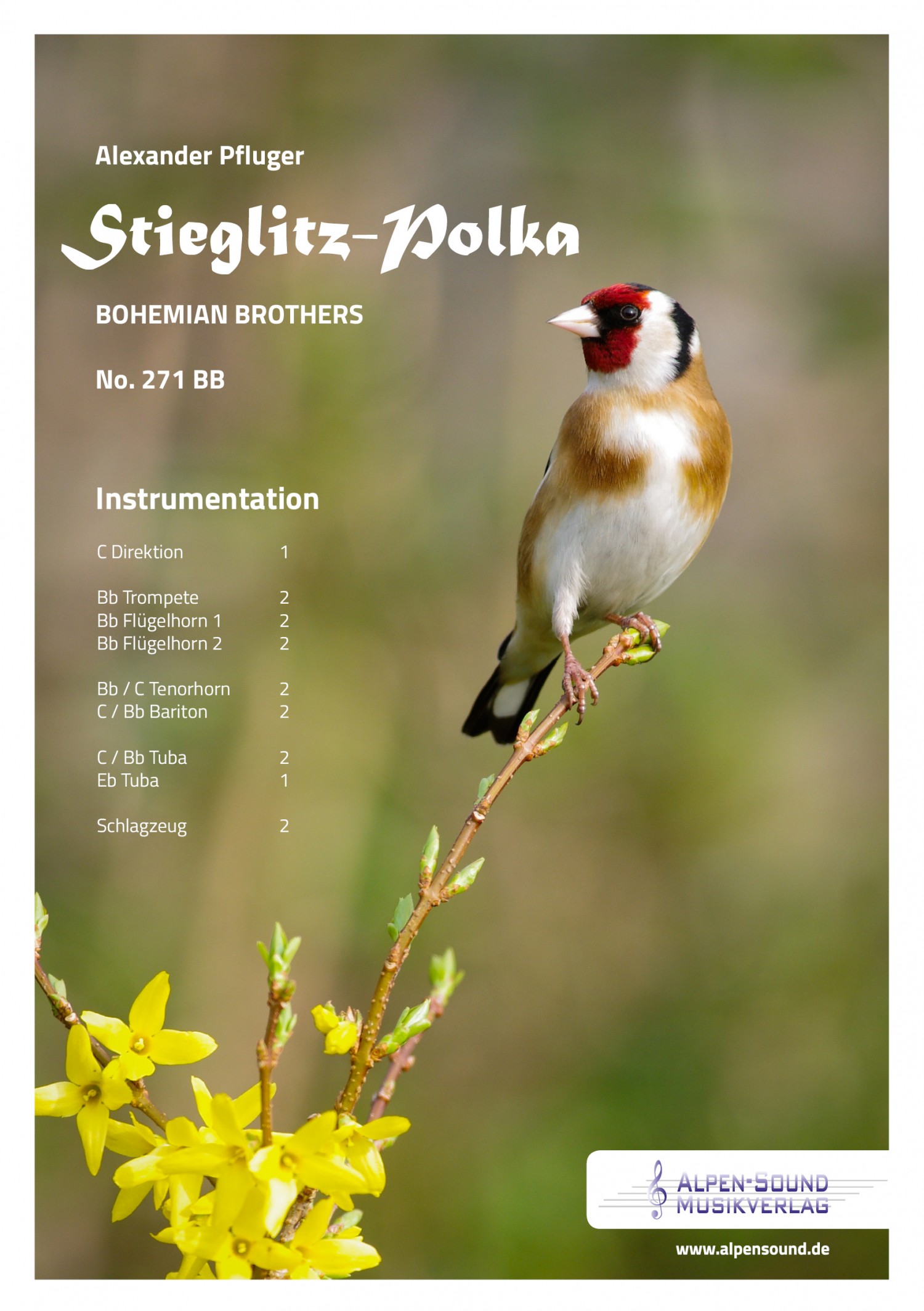 Musiknoten Stieglitz-Polka, Alexander Pfluger