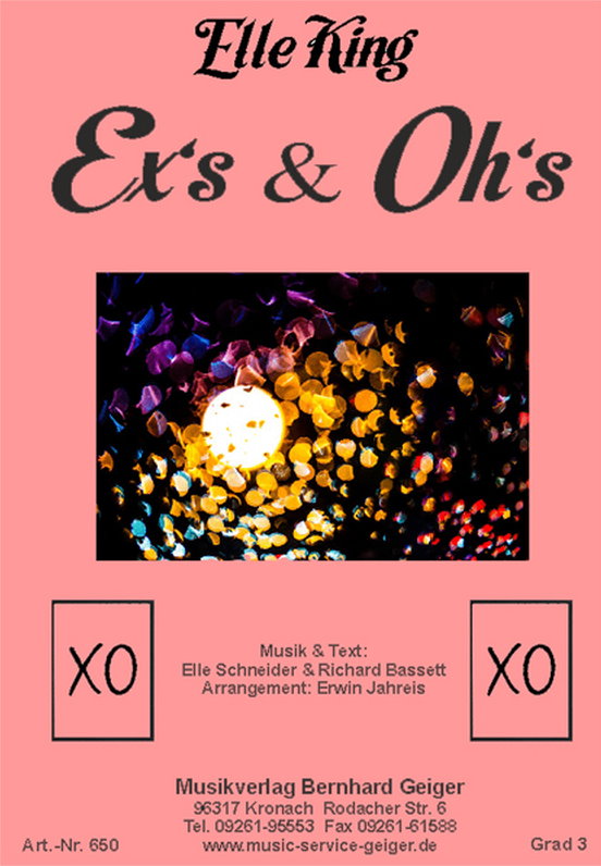 Musiknoten Ex's & Oh's, Elle King/Erwin Jahreis