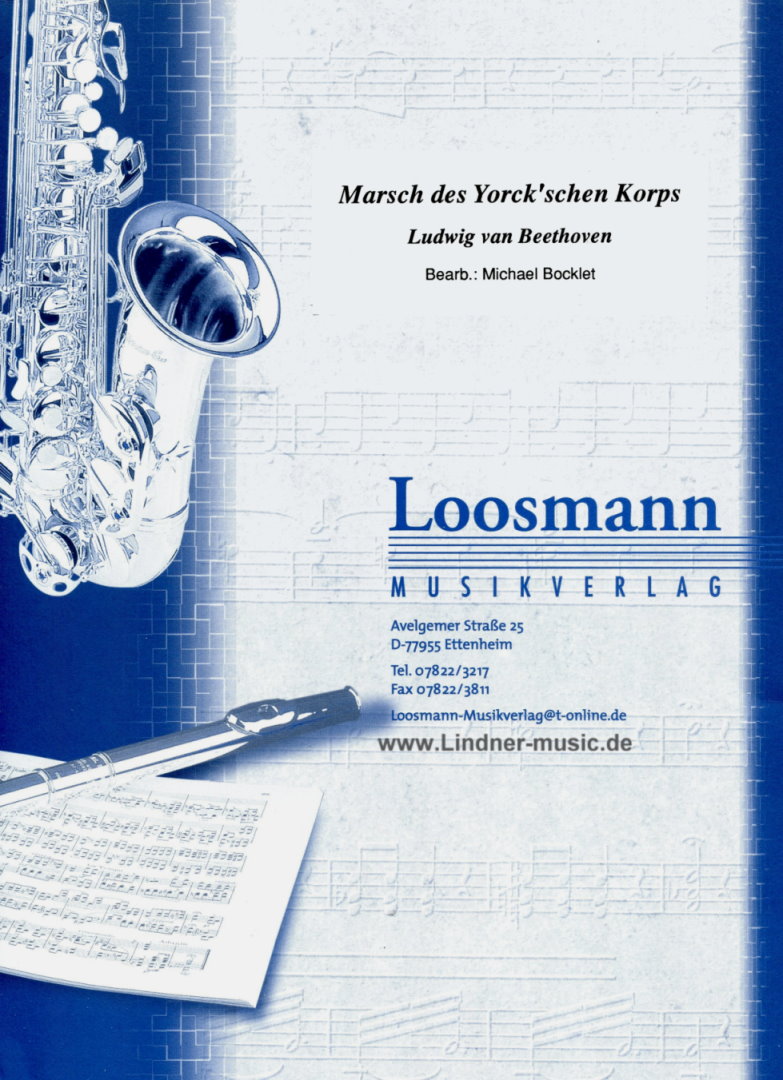 Musiknoten Marsch des York'schen Korps, Ludwig van Beethoven/Michael Bocklet
