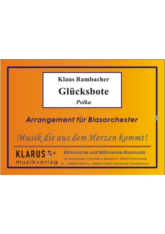 Musiknoten Glücksbote, Polka, Klaus Rambacher