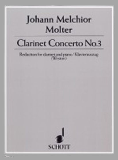 Musiknoten Klarinetten-Konzert Nr. 3, Johann Melchior Molter