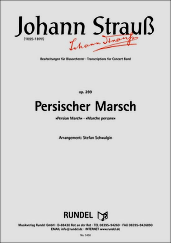 Musiknoten Persian March, Johann Strauß (Sohn)/Stefan Schwalgin