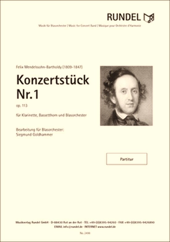 Musiknoten Konzertstück Nr.1 f-moll, op.113, Felix Mendelssohn-Bartholdy/Siegmund Goldhammer